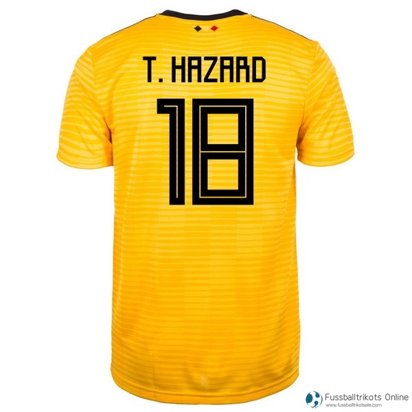 Belgica Trikot Auswarts T.Hazard 2018 Gelb Fussballtrikots Günstig